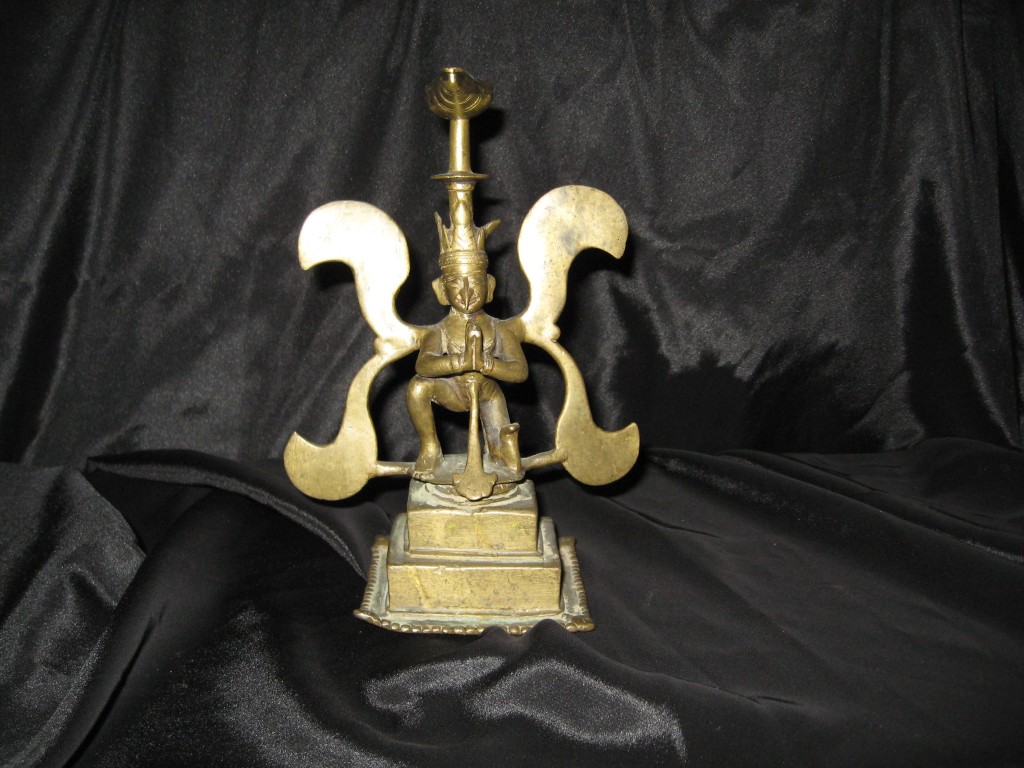 Garuda Lamp, brass c 1950's, India